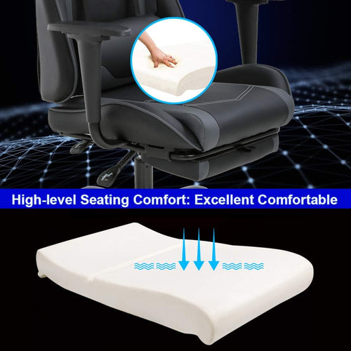 High Back Ergonomic Office Chair With Lumbar Support Grey