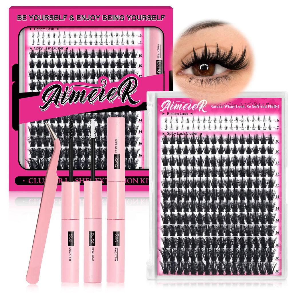 232PCS Cluster Lashes Kit – D Curl 10–18mm Volume Eyelash Extensions
