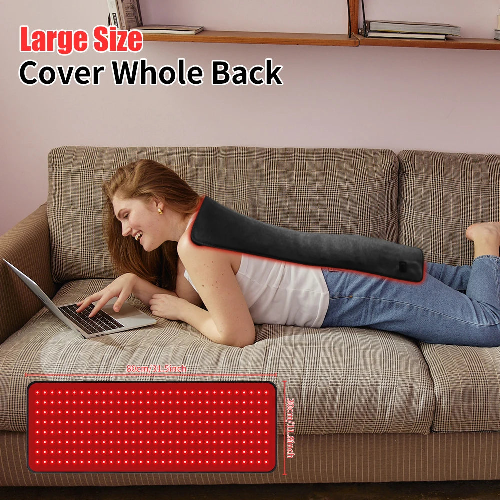 660nm & 850nm Near-Infrared Therapy Belt – Heated Waist & Back Wrap