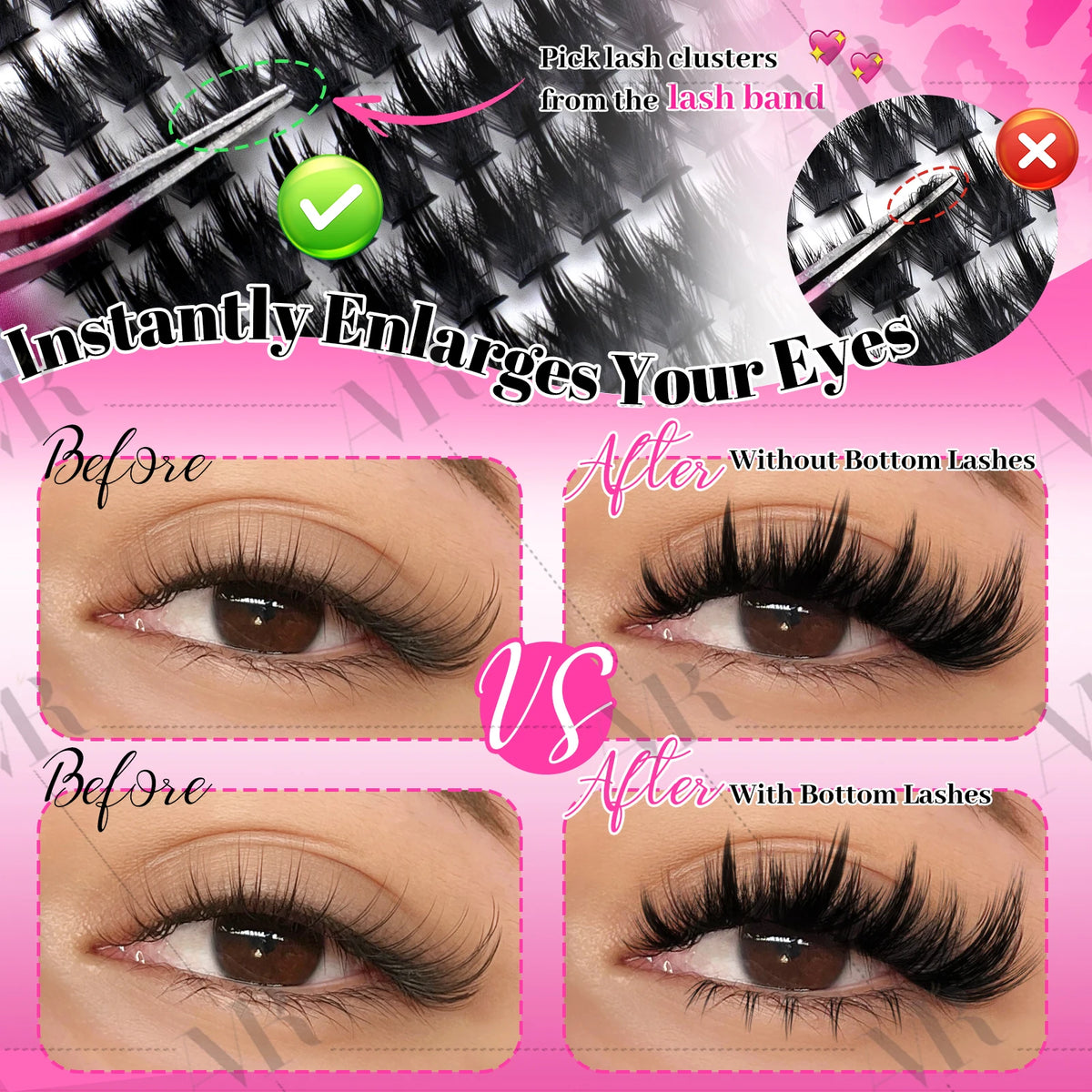 232PCS Cluster Lashes Kit – D Curl 10–18mm Volume Eyelash Extensions