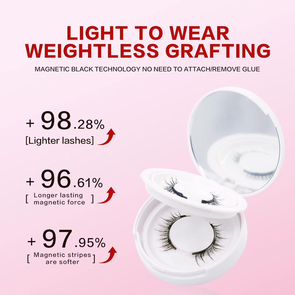 Reusable Magnetic Eyelashes Kit – Lightweight Natural-Looking Magnetic Lashes