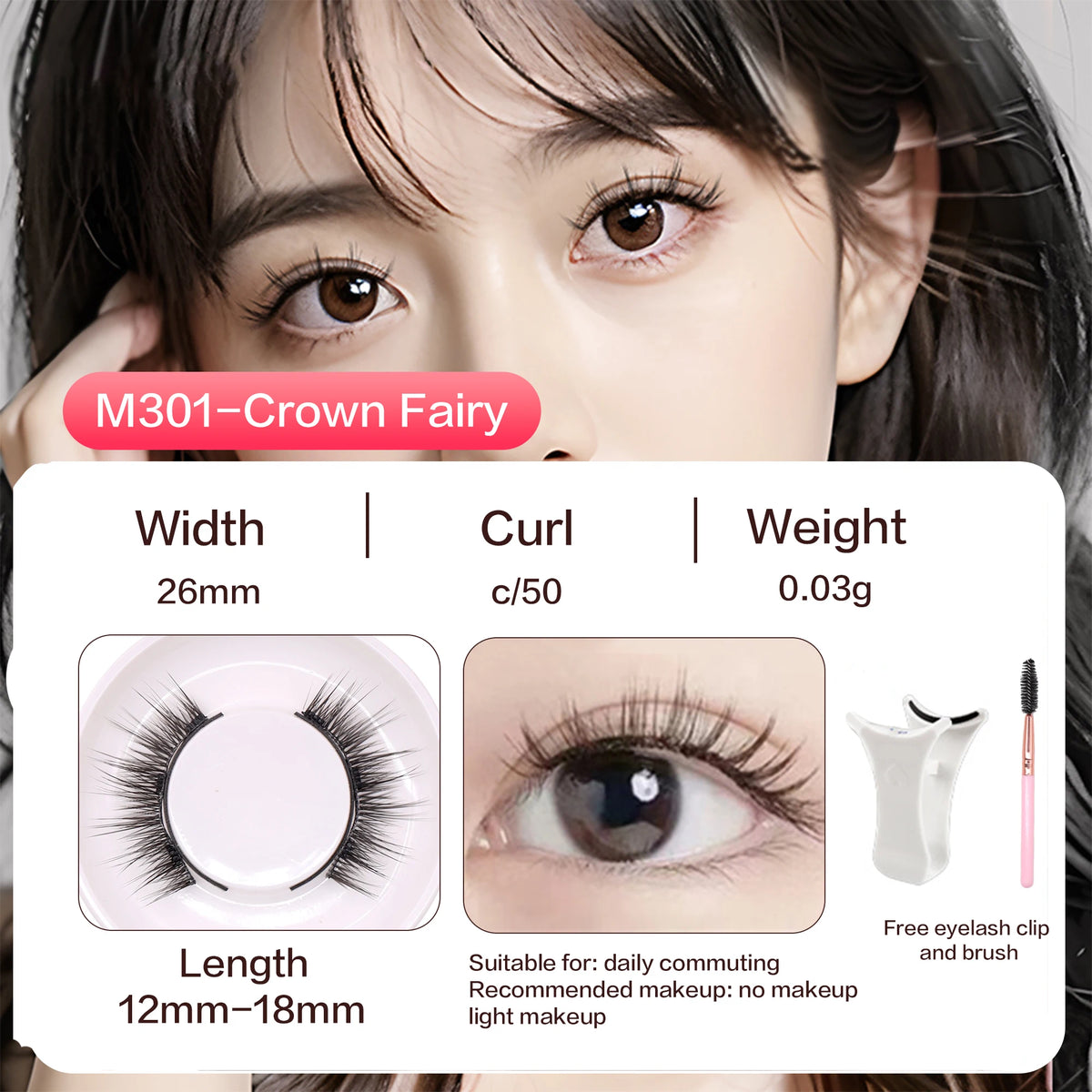 Reusable Magnetic Eyelashes Kit – Lightweight Natural-Looking Magnetic Lashes