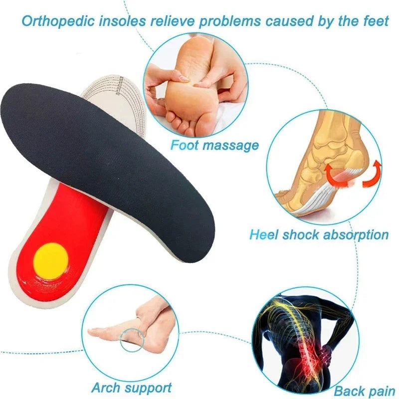EVA Orthopedic Insoles for Men & Women – Arch Support Shoe Inserts for Flat Feet & Plantar Fasciiti