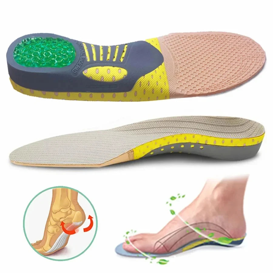 Orthopedic Insoles for Men & Women – Arch Support Shoe Inserts with Memory Foam & Shock Absorption