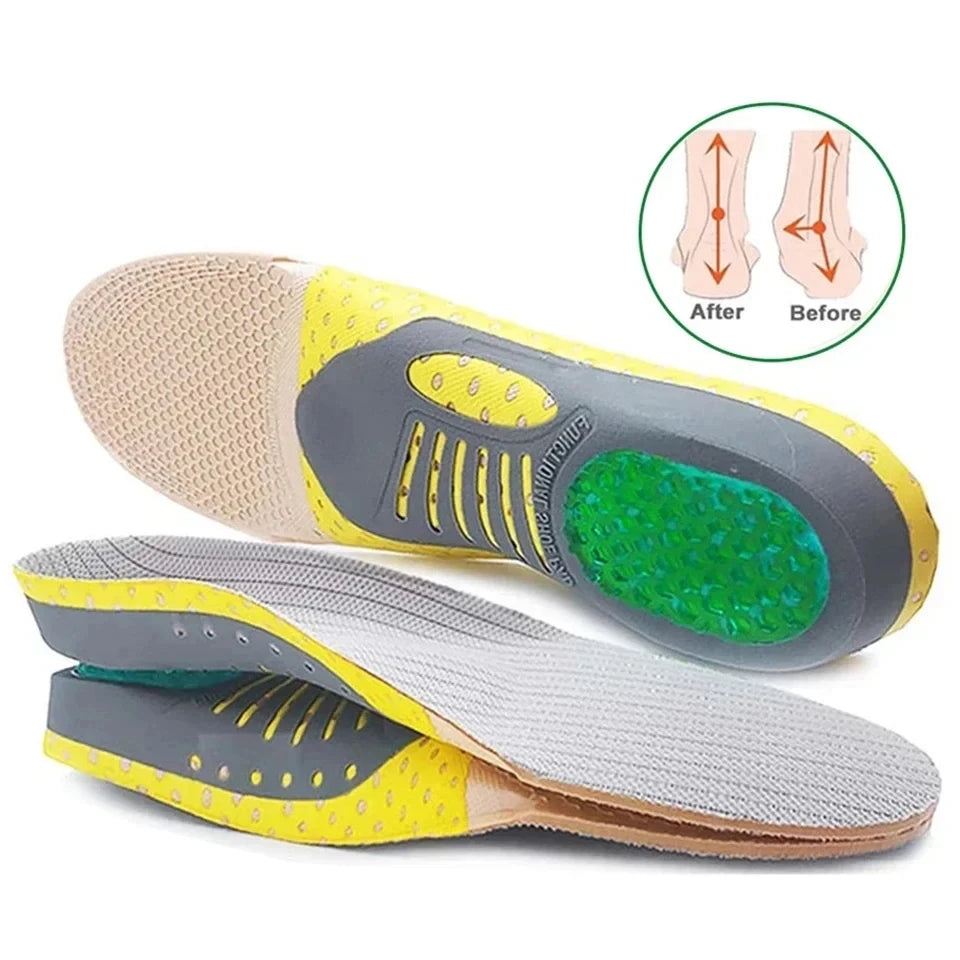 Orthopedic Insoles for Men & Women – Arch Support Shoe Inserts with Memory Foam & Shock Absorption