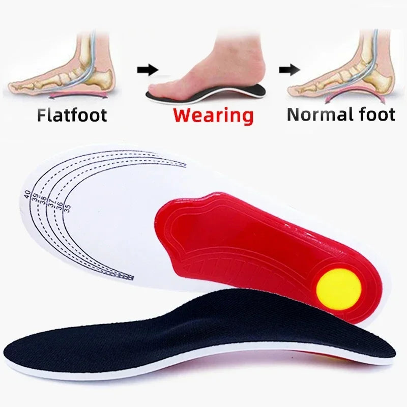 EVA Orthopedic Insoles for Men & Women – Arch Support Shoe Inserts for Flat Feet & Plantar Fasciiti
