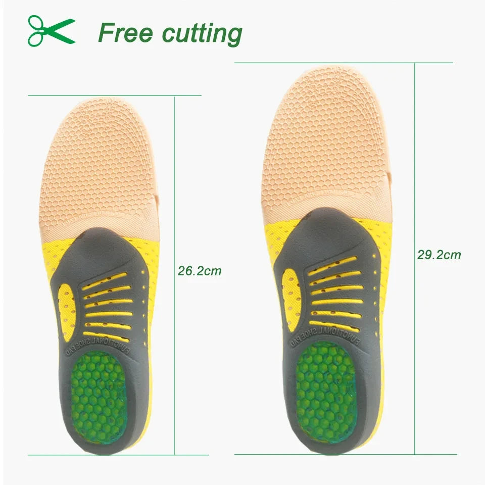 Orthopedic Insoles for Men & Women – Arch Support Shoe Inserts with Memory Foam & Shock Absorption