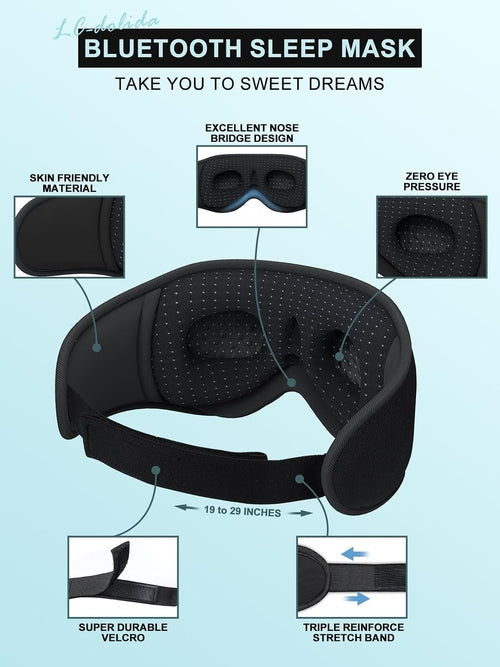 3-in-1 Bluetooth Sleep Mask with Wireless Headphones